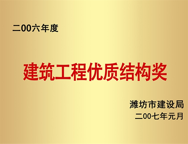 2006建筑工程优质结构奖